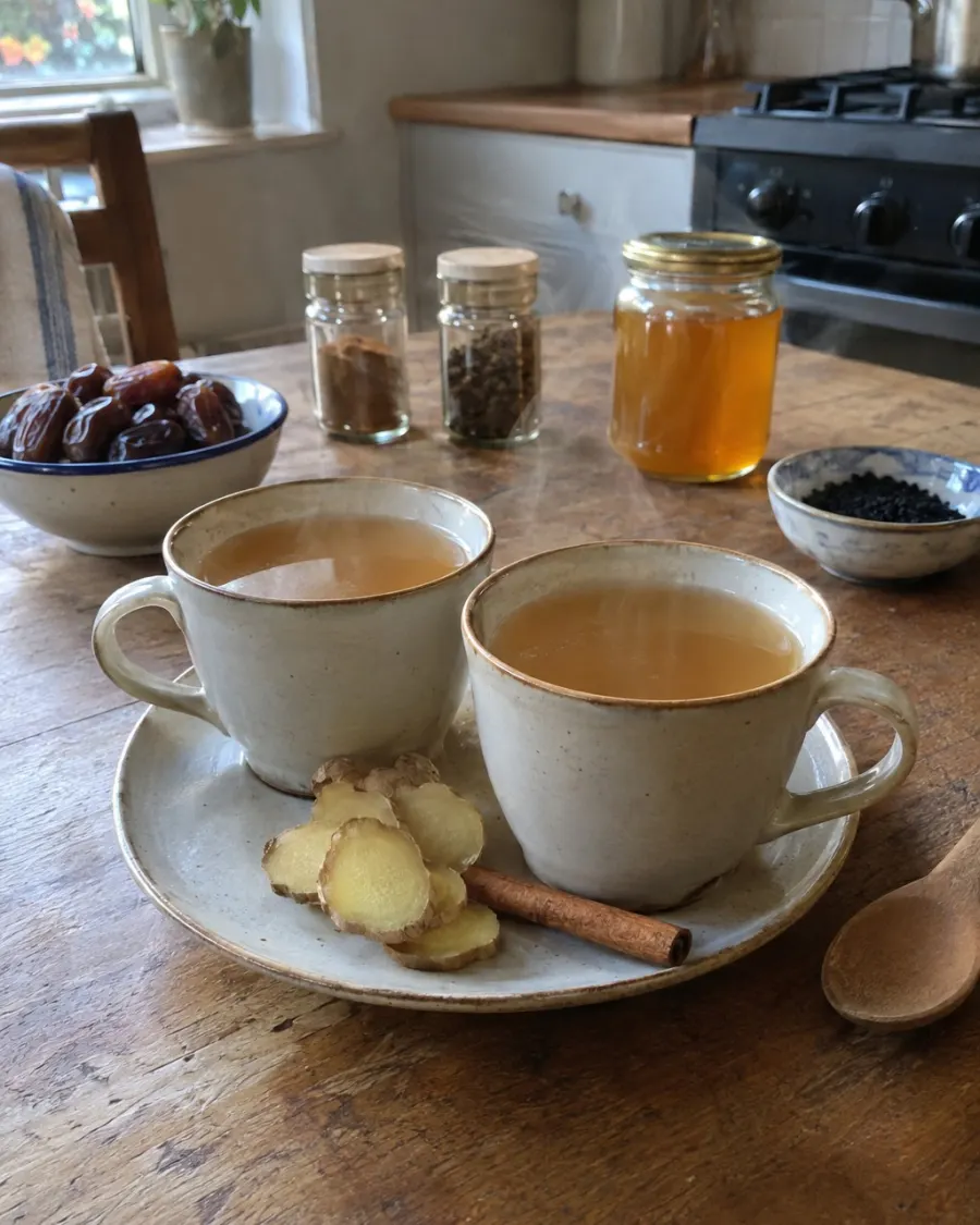 Fresh ginger tea, the Somali way